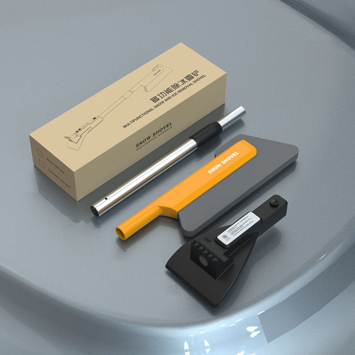 BowLift | 4-in-1 Car Snow Brush and Ice Scraper, with Rehcageable LED and Detachable Design, for Car, SUV & More
