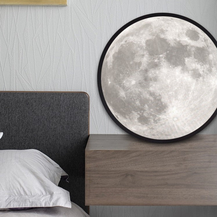 BowLift | 2-in-1 Mirror and Light, with Moon Painting, LED Ambient Light & USB Power, for Home, Office and Bedroom