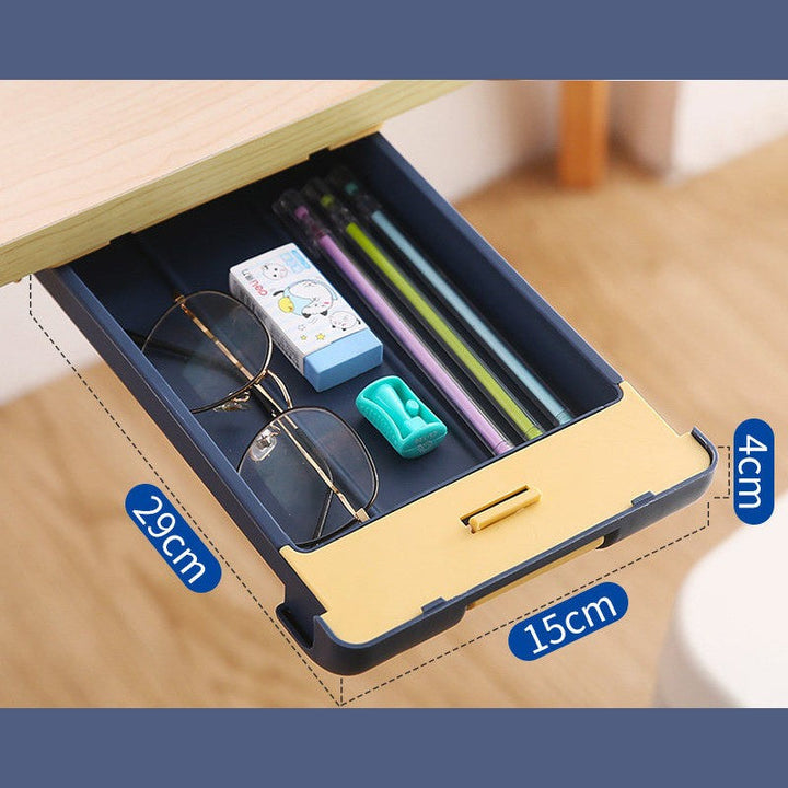 BowLift | Slim Sliding Under Desk Storage Pull-Out Drawer, for Stationery, Tools & More
