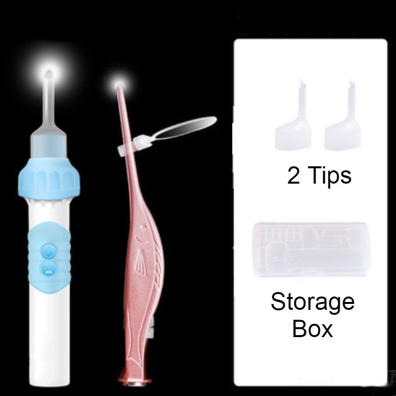 BowLift | Electric Ear Pick, with LED, 2 Tips, Auto-suction, & Earwax Storage Slot, for Kids & Adults