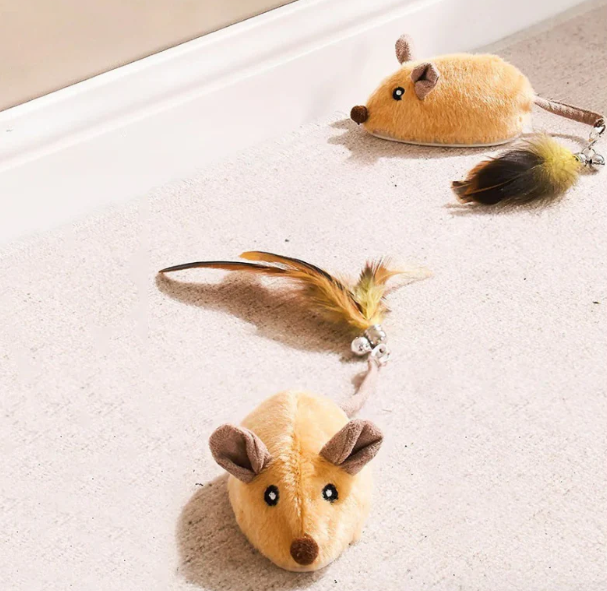 BowLift | Cat Toy Interactive Plush Mouse with Tail