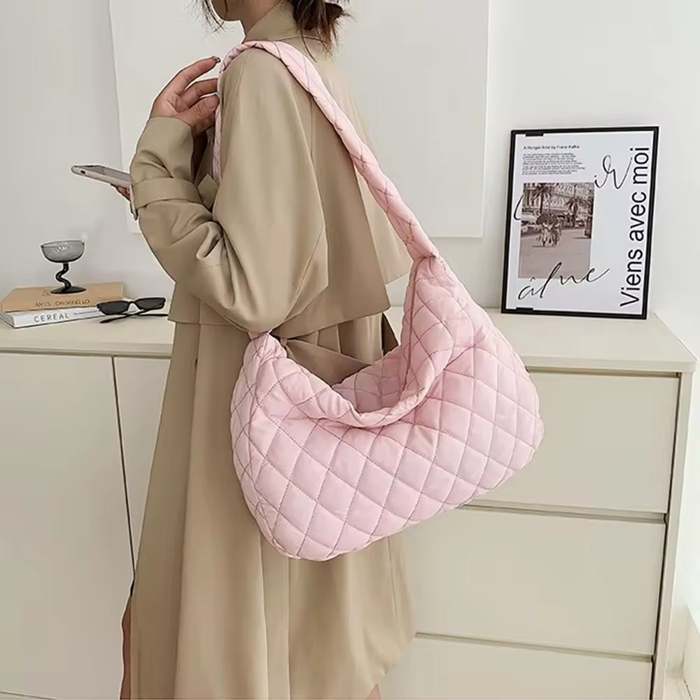 BowLift | Padded Ballerina Extra Large Puffer Tote Crossbody Padded Shoulder Bag