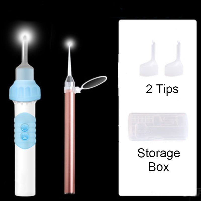 BowLift | Electric Ear Pick, with LED, 2 Tips, Auto-suction, & Earwax Storage Slot, for Kids & Adults