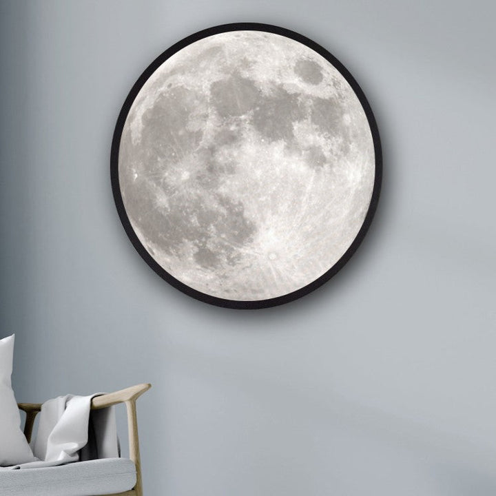 BowLift | 2-in-1 Mirror and Light, with Moon Painting, LED Ambient Light & USB Power, for Home, Office and Bedroom