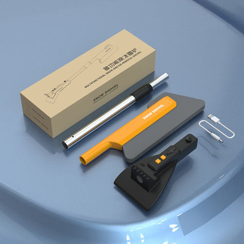 BowLift | 4-in-1 Car Snow Brush and Ice Scraper, with Rehcageable LED and Detachable Design, for Car, SUV & More