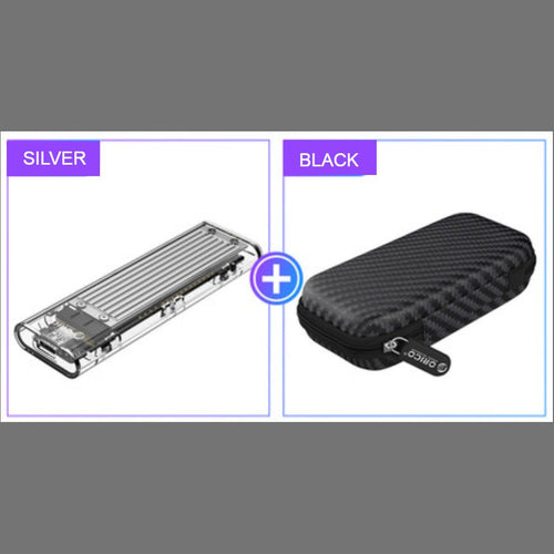 BowLift | Transparent Portable SSD Enclosure, with Storage Bag, Simple Installation, Fast File Transfer, Auto-Sleep, for Study & Work