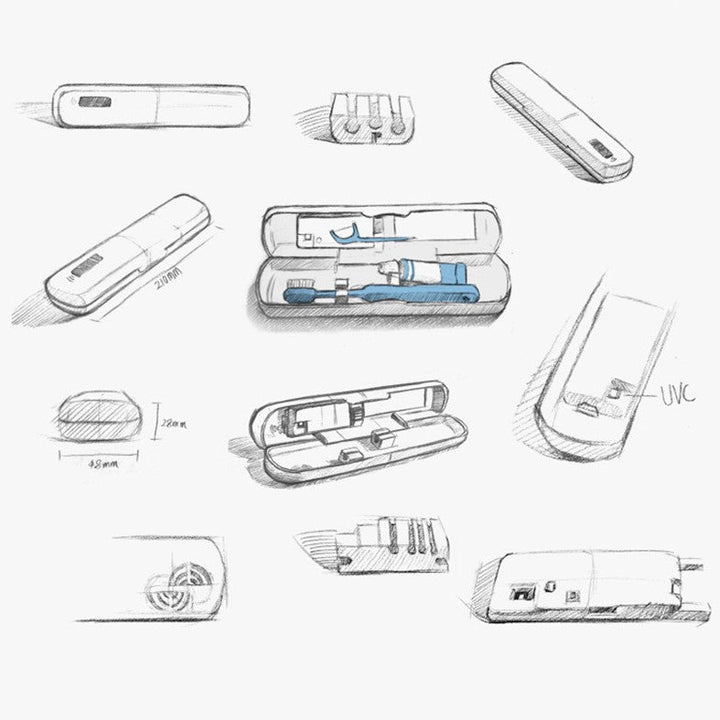 BowLift | Portable UV Sterilization Toothbrush Case, Powered