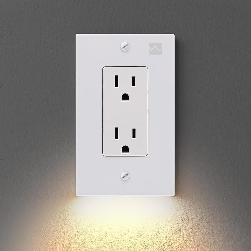 BowLift | Outlet wall plate with LED night lights