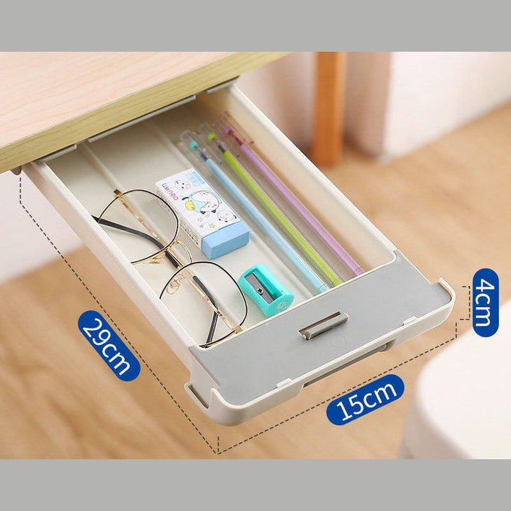 BowLift | Slim Sliding Under Desk Storage Pull-Out Drawer, for Stationery, Tools & More