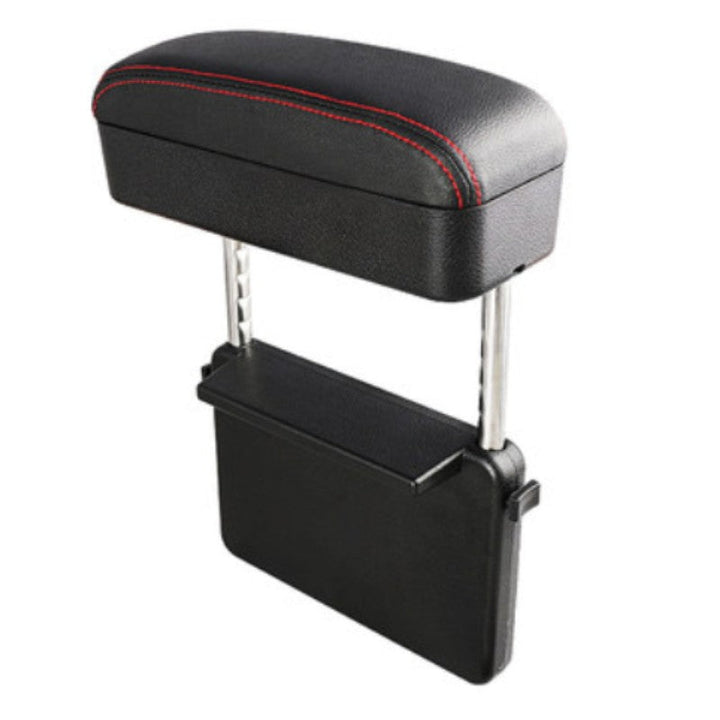 BowLift | 3-in-1 Universal Adjustable Car Armrest Storage Box, with Arm Support, Wireless Charging & Item Storage, for Long Distance Drive (1PC)