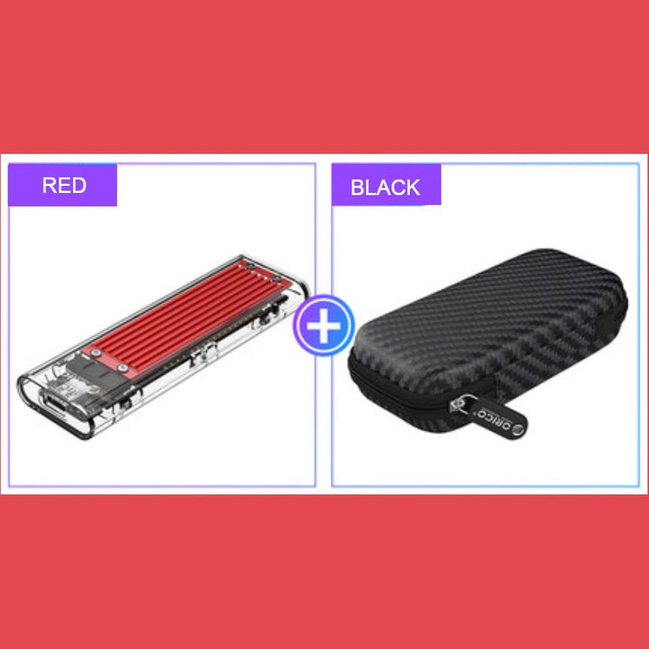 BowLift | Transparent Portable SSD Enclosure, with Storage Bag, Simple Installation, Fast File Transfer, Auto-Sleep, for Study & Work