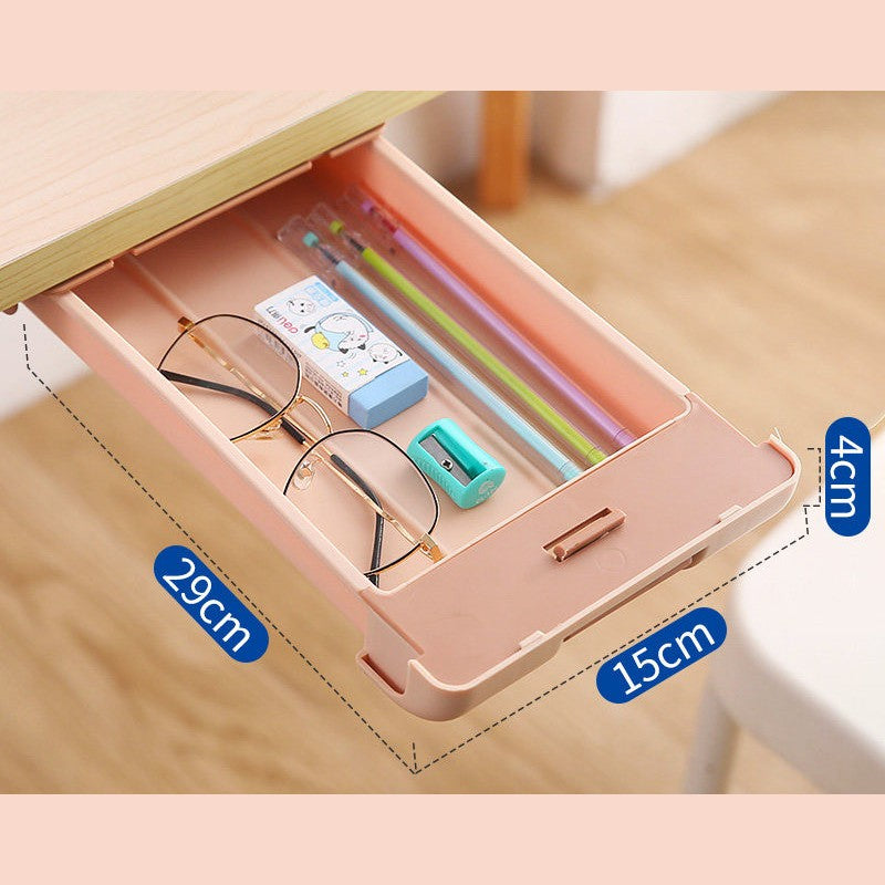 BowLift | Slim Sliding Under Desk Storage Pull-Out Drawer, for Stationery, Tools & More