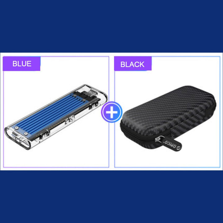 BowLift | Transparent Portable SSD Enclosure, with Storage Bag, Simple Installation, Fast File Transfer, Auto-Sleep, for Study & Work