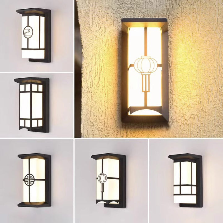 Modern Industrial Cuboid Aluminum Acrylic LED Waterproof Outdoor Wall Sconce Lamp For Outdoor Patio | Bowlift