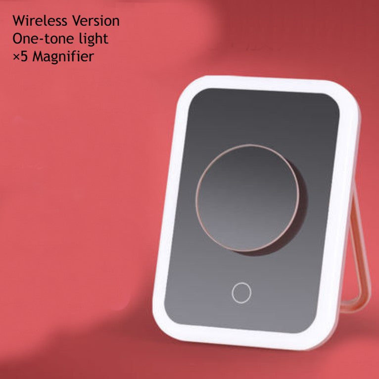 BowLift | LED Makeup Mirror, with Adjustable Tricolor Lighting, Detachable 5X Magnification Mirror &Touch Screen, for Makeup, Skincare and More