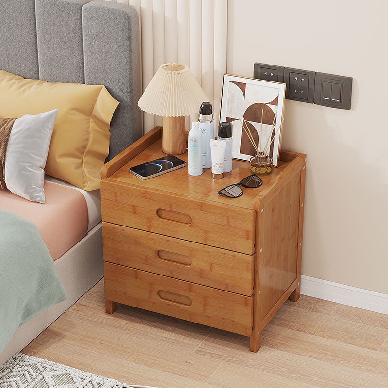 BowLift | HanaCrate Japanese Nightstand | Solid Wood | 1 or 3 Drawers | Minimalist Design for Bedroom