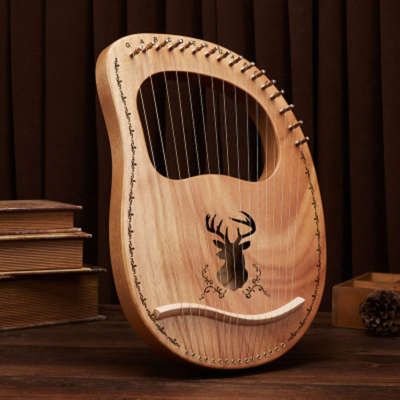 BowLift | Classy 16-String Lyre Harp with Metal Strings, Tuning Wrench, Spared Strings, Manual and Bag, for Beginners and Professionals