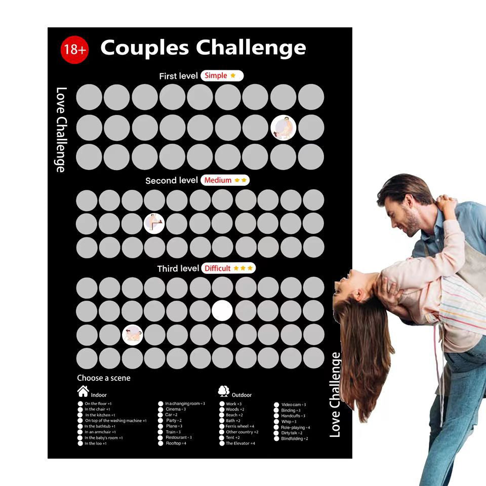 BowLift | Couples' Adventure Scratch Poster