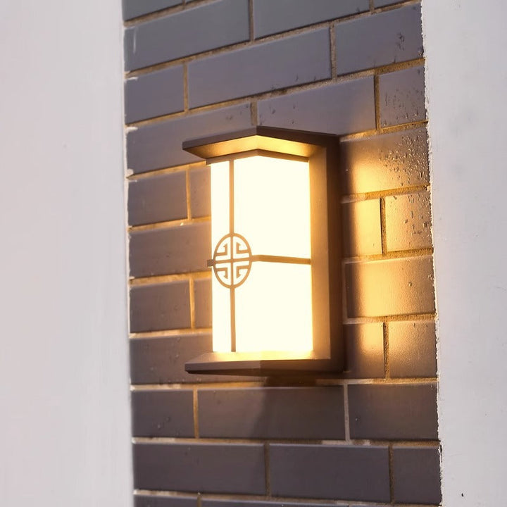 Modern Industrial Cuboid Aluminum Acrylic LED Waterproof Outdoor Wall Sconce Lamp For Outdoor Patio | Bowlift