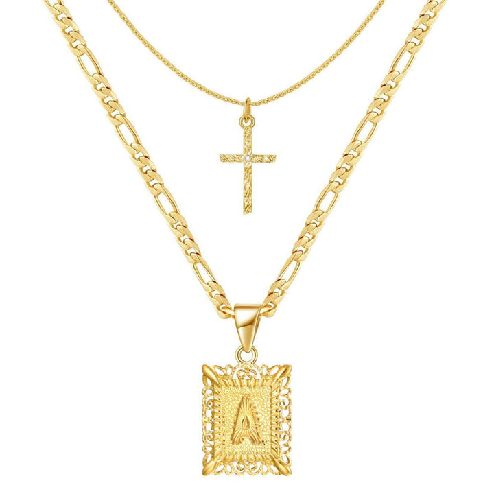 BowLift | 14k Initial Necklace + FREE Cross Necklace