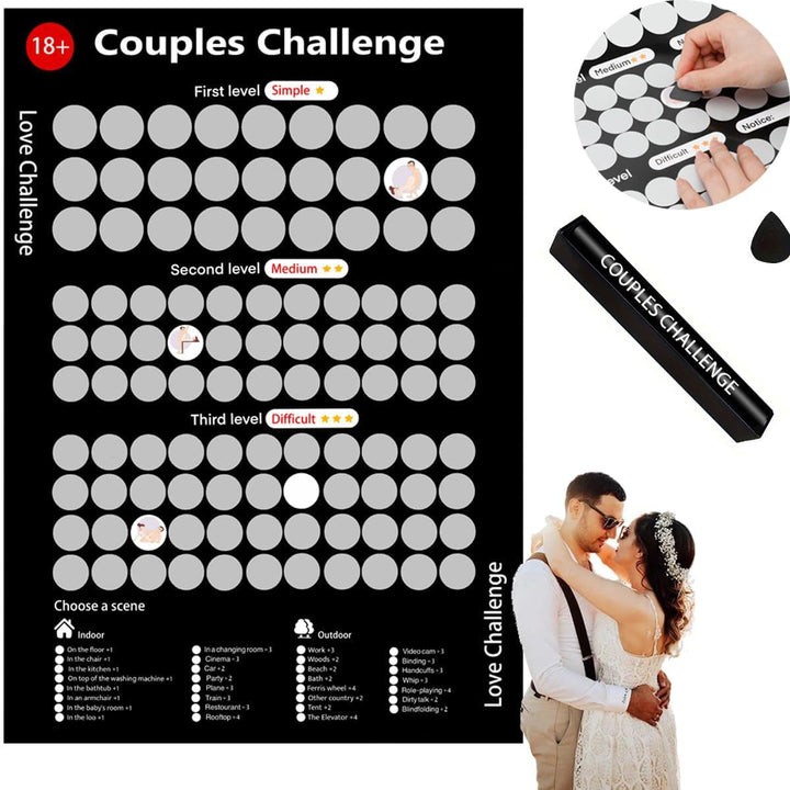 BowLift | Couples' Adventure Scratch Poster