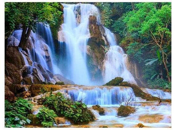 Peaceful Waterfall - GemPaint Kit | Bowlift