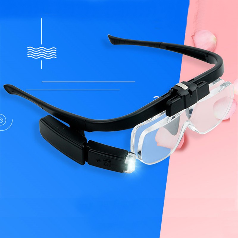 BowLift | Portable Wearable LED Magnifying Glasses, with Adjustable Light Angle & Replaceable Lenses
