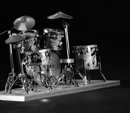BowLift | 3D Metal Craft Cast Drum Set Puzzle, with Sophisticated Laser Cut, Best Gift for Kids and DIY Fan