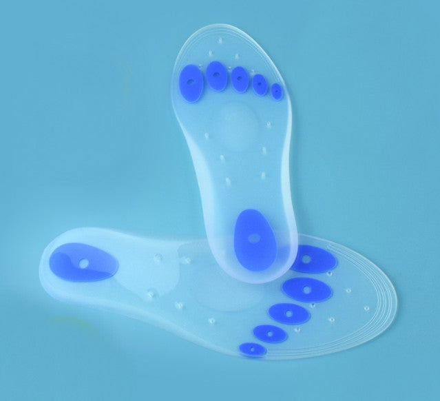 BowLift | Transparent Liquid Silicone Insoles, with Arch Massage, Breathable and Shock Absorption Design, for Men and Women (1 Pair)
