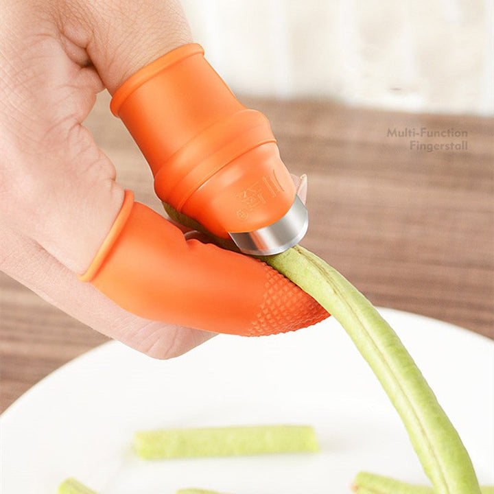 BowLift | Finger Cots Protectors with Cutting Blade, for Cutting Green Onion, Garlic, Ginger & More