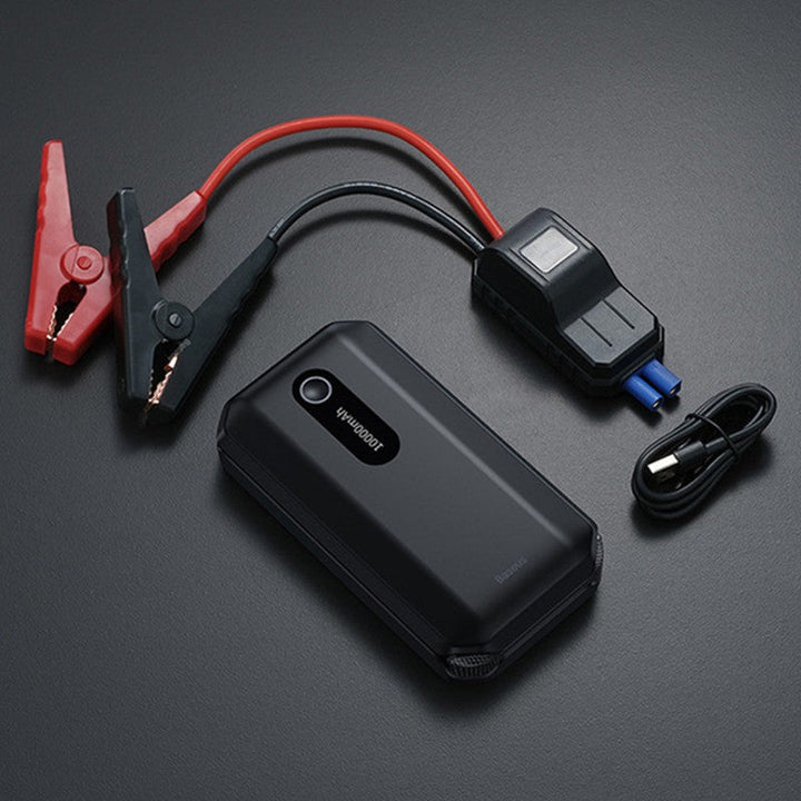 BowLift | Reliable Portable Car Battery Charger, with LED Flashlight & Power Bank, for Sedan, SUV & More
