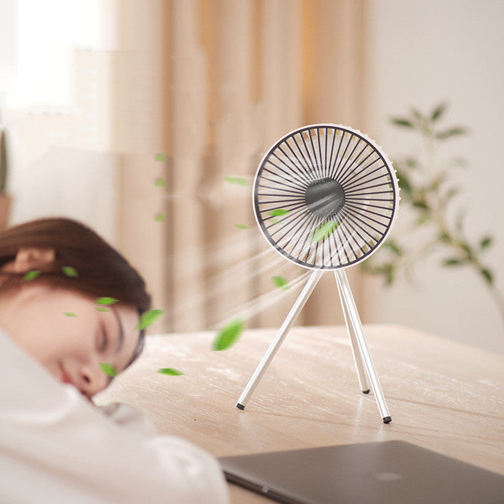 Portable Rechargeable Fan with Flexible Tripod & 3 Speed Settings, for Travel, Office, Room, Outdoor | Bowlift