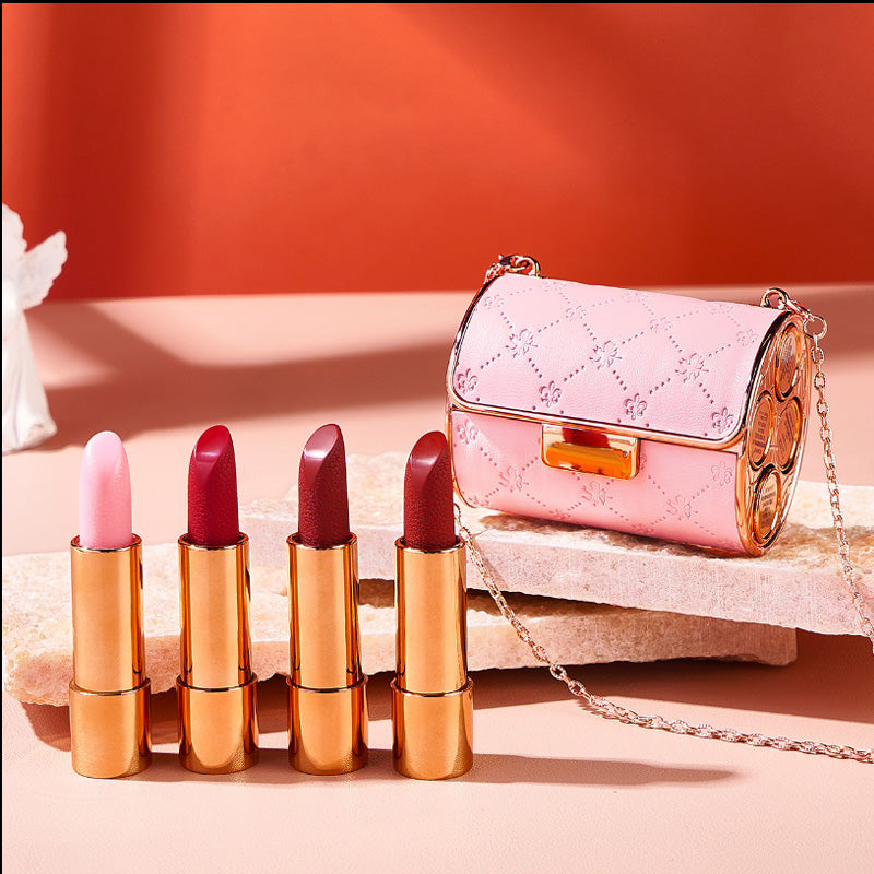 Lipstick Set Velvet Matte with Glamour Chain Handbag | Bowlift