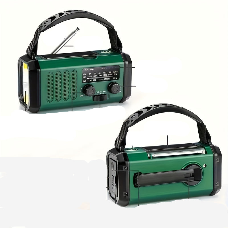 BowLift | Solar Emergency Radio with Power Bank – Hand Crank & LED Torch for Camping and Outdoor Use