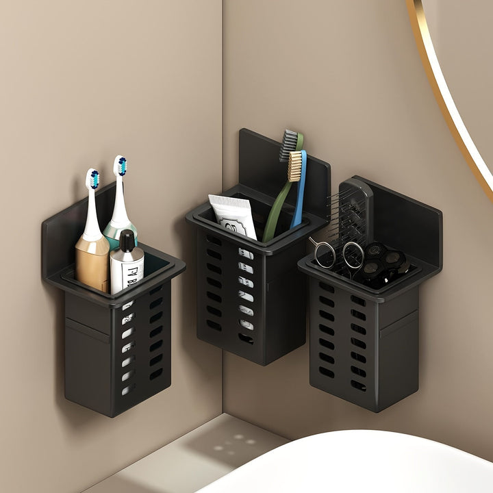 ChicStore - Black Wireless Wall Storage for Cosmetics Bowlift