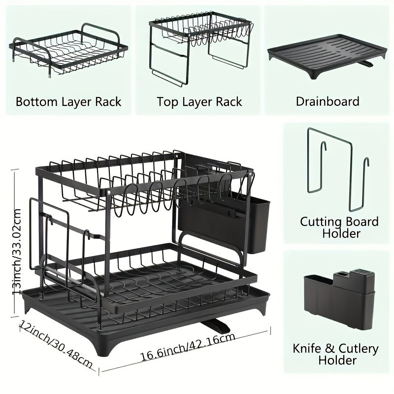 Draining rack 2 tiers with drainage | Bowlift