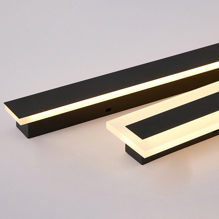 Modern Minimalist Long Rectangular Aluminum Acrylic LED Wall Sconce Lamp For Garden | Bowlift
