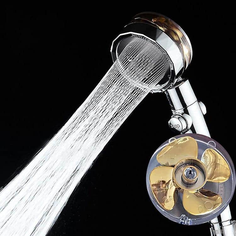 Shower head with high pressure - adjustable 360° rotating design - up to 40% water savings | Bowlift