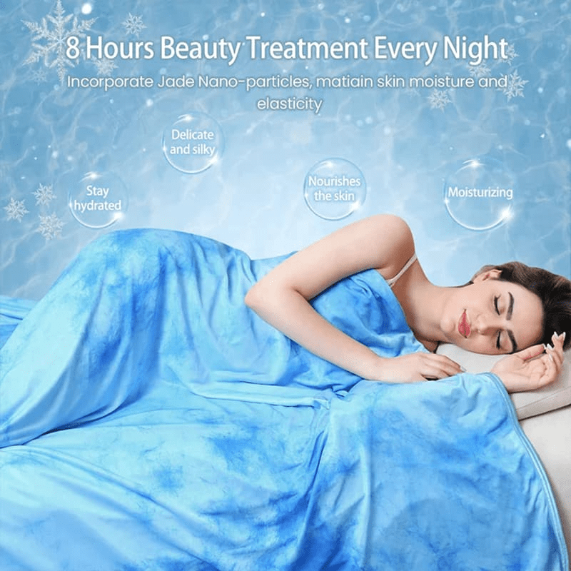Tie-Dye Cooling Blanket – Q-Max > 0.5, Double-Sided & Stylish Color Blue | Bowlift