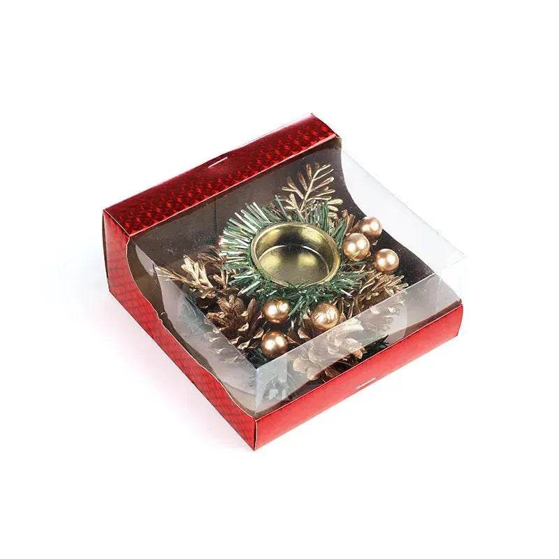 BowLift | Christmas candle wreath Xmas New Year candle holders decors