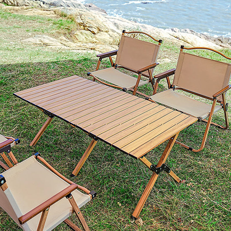 Modern Minimalist Square Fabric Carbon Steel Beech Wood Backrest Armrest Folding Chair For Outdoor | Bowlift