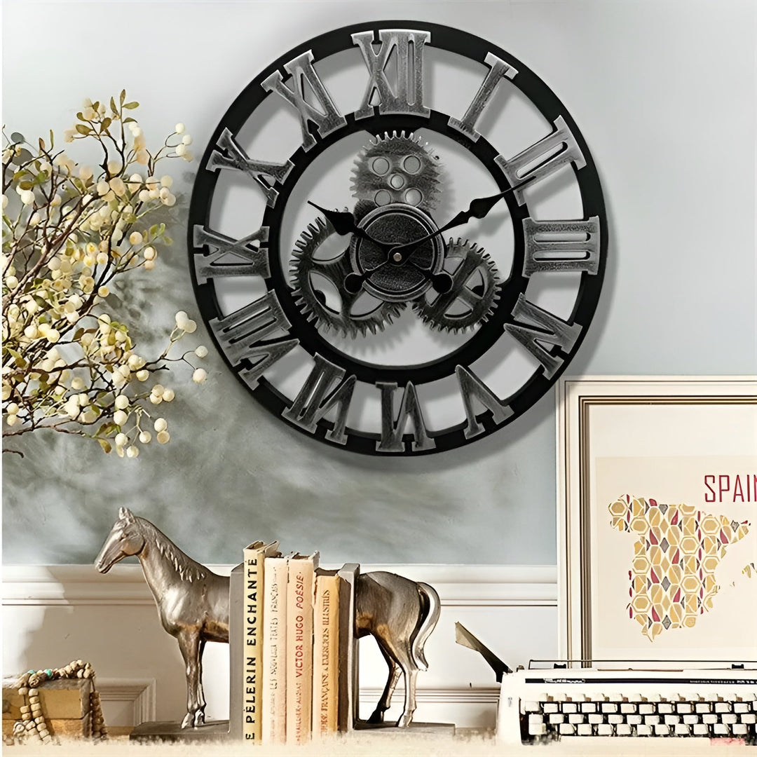 BowLift | GearSphere Wall Clock in Gear Design