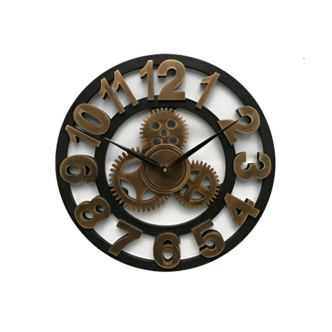 Wall clock in gear design – Industrial look for stylish wall decor | Bowlift