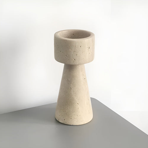 MarBowlifte candle holder made of natural stone – Elegant & Decorative | Polished for taBowlifte, wedding and living space | Bowlift