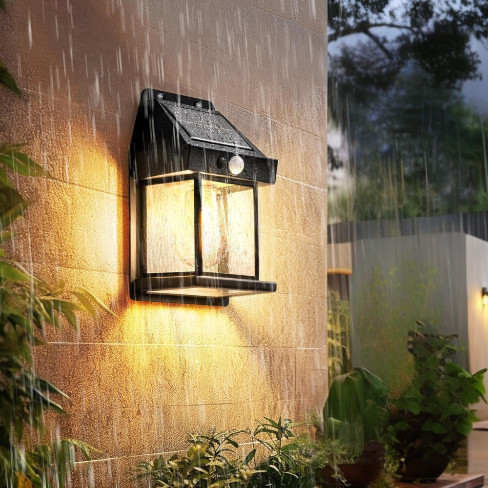 BowLift | Outdoor Solar Lantern Motion Sensor Wall Light