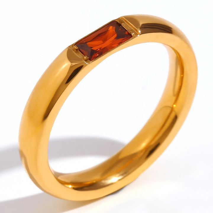 BowLift | 18k Baguette Cut Birthstone Ring