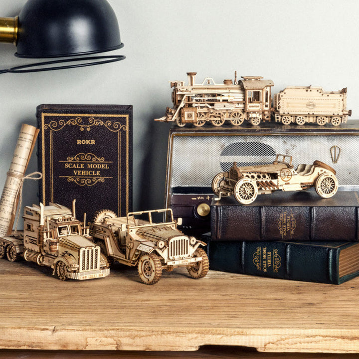 Puzzle Model Mechanical Made of Wood Super | Bowlift