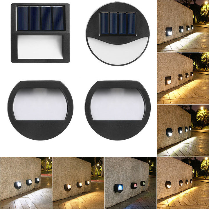 Outdoor Solar Round Square LED Waterproof Patio Step Light | Bowlift