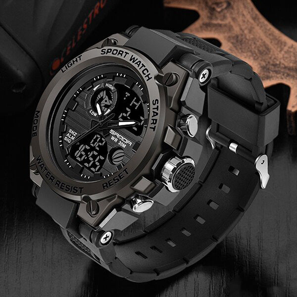 BowLift | TitanGuard Military Men's Watch – Rugged Multifunctional Analog & Digital Timepiece