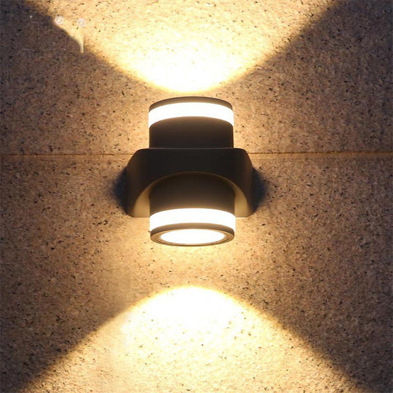 Modern Cylindrical Die-Cast Aluminum LED Waterproof Outdoor Garden Wall Light | Bowlift